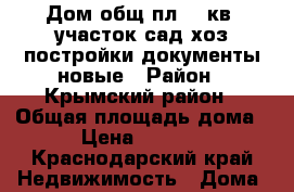 Дом общ.пл44,2кв  участок сад хоз.постройки,документы новые › Район ­ Крымский район › Общая площадь дома ­ 44 › Цена ­ 1 200 000 - Краснодарский край Недвижимость » Дома, коттеджи, дачи продажа   